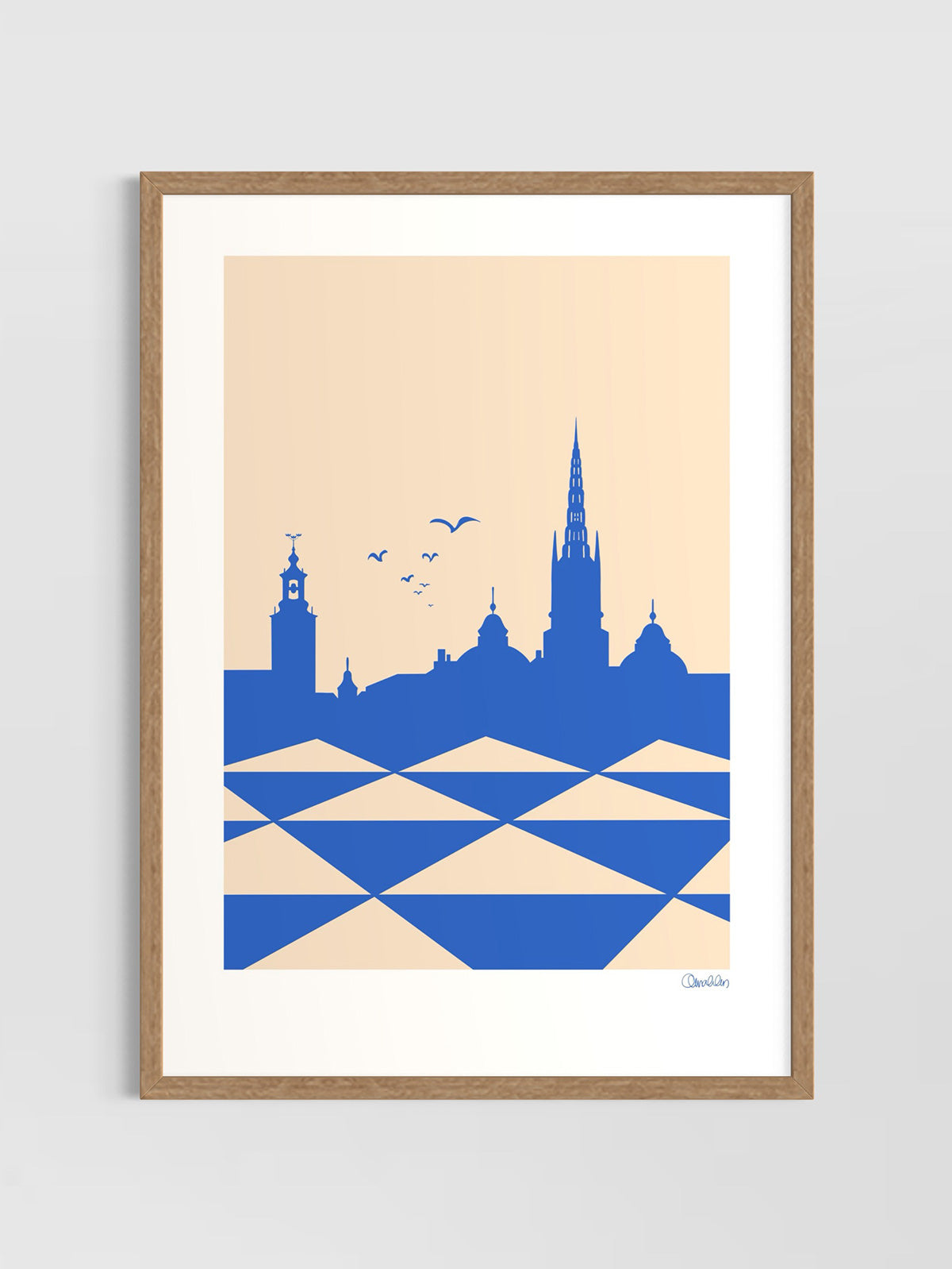 STOCKHOLM Poster - Beige, blå