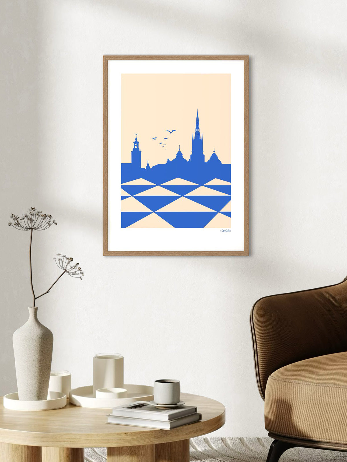 STOCKHOLM Poster - Beige, blå