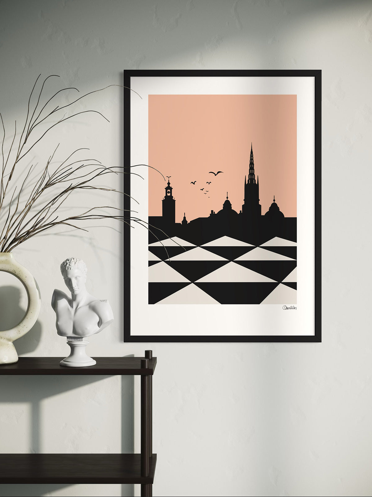 STOCKHOLM Poster - Svart, rosa